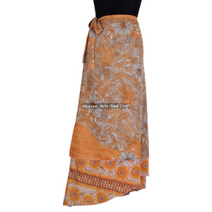 2026 Modern Style Magic <b>Wrap</b> Adult Petticoat Women Long <b>Skirt</b> 2 Layer Reversible Magic Silk Saris <b>Wrap</b> Long <b>Skirt</b> Indian Magic - Product Image 4