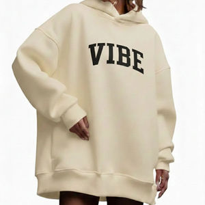 Sudadera con Capucha de Punto Transpirable de Primera Calidad para Mujer, Otoño-Invierno, 100% Algodón, Mezcla Suave, Corte Holgado Informal, Manga Larga - Product Image 1