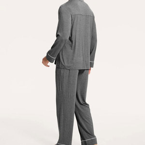 Personnalisez votre marque : Ensembles de pyjamas pour hommes, vêtements de nuit à manches longues, pyjamas pour hommes, pyjama en jersey biologique - Product Image 5