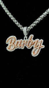 Personnalisable Argent 925 Glacé D VVS1 Moissanite Diamant Lettre Pendentif Hiphop Logo Plaqué Or pour Hommes et Femmes Cadeau de Fête - Product Image 3