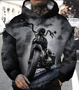 Sweat-shirt à capuche personnalisé avec imprimé cheval, unisexe, streetwear, pull-over décontracté, vêtements d'hiver, mode oversize, OEM ODM, mélange de coton 400g - Product Image 4