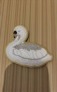 Duck Zari Wall Hanging – Handcrafted Beaded Zardozi <b>Ornament</b> for Eid, Ramadan & Home Décor I Embroidery Patch I Handmade Keyring - Product Image 1