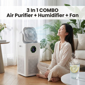 AVICHE Nouveau <span class=keywords><strong>Purificateur</strong></span> <span class=keywords><strong>d</strong></span>'<span class=keywords><strong>Air</strong></span> Humidificateur 2 en 1 à Base <span class=keywords><strong>d</strong></span>'Eau HEPA Lavable pour Maison Bureau avec Ventilateur en Promotion - Product Image 2