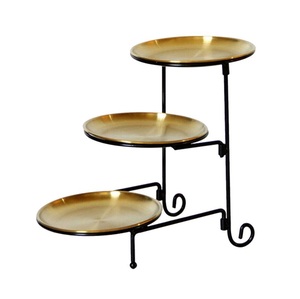 <b>Vintage</b> Metal <b>Cake</b> <b>Stand</b> Decorative Dessert Display for Weddings Birthdays and Anniversary Parties - Product Image 4
