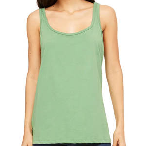 Débardeur de fitness sur mesure pour femme, couleur unie, longueur standard, style décontracté, service OEM, 100 % coton respirant - Product Image 1