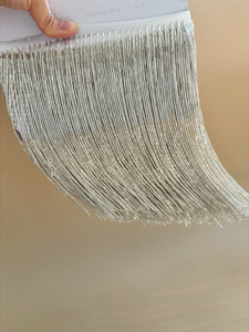 Ribete de flecos de alambre metálico trenzado antiguo de alta calidad, adornos de flecos de alambre chapado personalizados para cortinas y prendas de vestir - Product Image 4