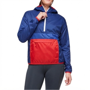 Custom <b>Half</b> <b>Zip</b> Pullover Windbreaker <b>Jacket</b> Lightweight Water Resistant Nylon Anorak Outdoor Sports Casual Streetwear OEM - Product Image 4