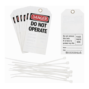 Etiqueta de bloqueo Brady DANGER con campos para escribir para mantenimiento industrial - Product Image 2