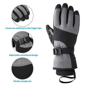 Guantes Deportivos para Snowboard para Hombre, Resistentes al Agua, con Puños Ajustables, Protección contra el Frío, para Invierno - Product Image 2