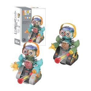 Jacko Toys Cartoon Educational Intelligence <span class=keywords><strong>Robot</strong></span> électrique à engrenage rotatif universel avec lumière et musique pour les enfants - Product Image 6