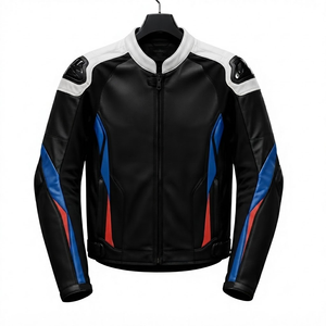 Men's Custom Super MotoCP Track Cowhide <b>Racing</b> <b>Jacket</b>/Chaqueta Leather Motorbike CE Level 2 Protection Made To Measure Approved - Product Image 1