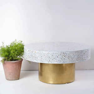 Custom Modern Bone and Resin Inlay Solid <b>Wooden</b> Cabinet Home <b>Stool</b> and Ottoman for Living Room Furniture - Product Image 6