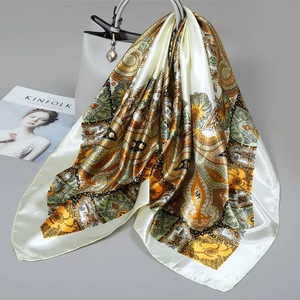 Kneka Muslim Solid 100% <b>Silk</b> Square Scarf for Women Multi-Functional Fashion Accessory All Seasons - Product Image 3
