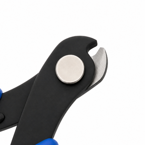 Pince coupante à bijoux à poignée bleue, coupe conique, mini-cisaille à extrémités en acier pour la découpe de maillons de chaîne DIY - Product Image 2