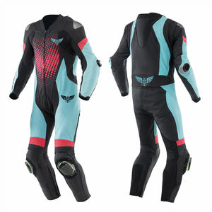 Traje de Cuero Personalizado de Una Pieza para Motociclismo de Carreras, Equipo de Protección Profesional para Motociclistas de Pista y Calle - Product Image 1