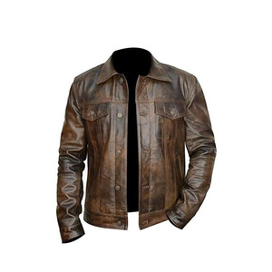Custom Made Wholesale Coated <b>Leather</b> Varsity <b>Jackets</b> Breathable Stand Collar Plus Size Men's Vintage Unique Logo Best Price - Product Image 4