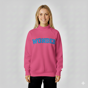 Sweat-shirt femme tendance coupe décontractée col montant manches longues en tissu tricoté respirant avec logo frontal style streetwear service OEM - Product Image 4