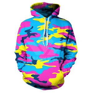 Sudadera con Capucha de Camuflaje para Hombre, Corte Regular, Tejido de Poliéster, Impresión Digital, Transpirable, Ropa Casual de Otoño - Product Image 5