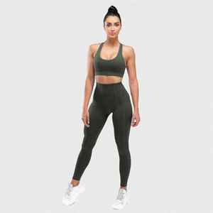 Ensemble de yoga 3 pièces pour femmes, taille haute, respirant, léger, en spandex/nylon, pour la remise en forme, la salle de sport, l'entraînement - Product Image 5