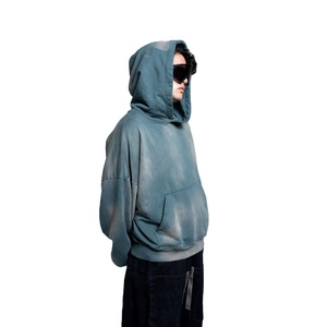 Men's Oversized <b>Tie</b>-<b>Dye</b> <b>Hoodie</b> Regular Fit Gradient Color Cotton French Terry Casual Autumn Wear With Front Pocket - Product Image 6