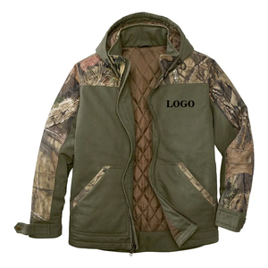 Veste de chasse unisexe en softshell camouflage coupe-vent à manches longues pour l'hiver, vêtement d'extérieur avec logo imprimé sur le devant pour adultes - Product Image 1