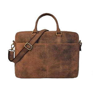 Maletín de Cuero Genuino para Portátil, Maletín de Negocios para Oficina, para Hombre, Delgado, de 15.6 Pulgadas, con Compartimento, Logotipo Personalizado OEM - Product Image 4