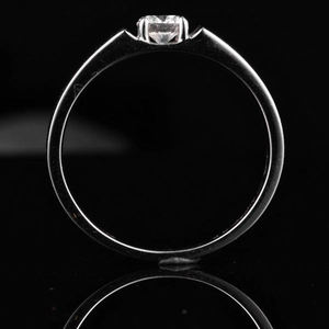 Classic AMBER JEWELS N-38 Unisex 14K <b>Gold</b> Plated IGI Certified Wedding Band <b>Ring</b> with Pave <b>Set</b> Round Diamonds Eternity Design - Product Image 4
