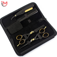 Kit de ciseaux de barbier professionnels en acier inoxydable de 6 pouces, haute qualité, pour droitiers, ciseaux à effiler pour salon, OEM