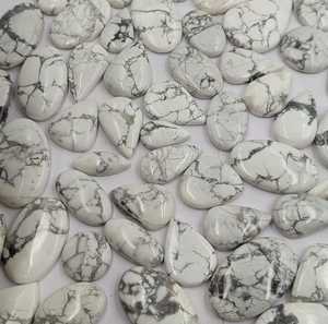 Cabochons en howlite naturelle en gros, pierres d'howlite blanches polies en vrac pour la fabrication de bijoux - Product Image 4