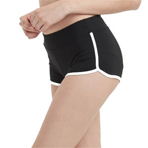 Shorts de yoga taille haute pour femme, motif uni, en Spandex/Nylon, avec poche inférieure, taille élastique, amincissant, pour le fitness - Product Image 5