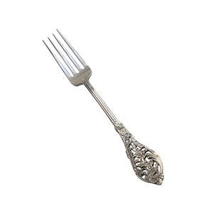 Fourchette à manche floral embossé en acier inoxydable pour restaurant et hôtel, prix de gros - Product Image 3