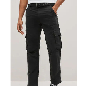 Pantalones Cargo Elegantes para Hombre al por Mayor, de Cintura Alta, Vaqueros Lavados, Diseño Streetwear, Multibolsillos, Ajustados, con Buen Estilo - Product Image 2