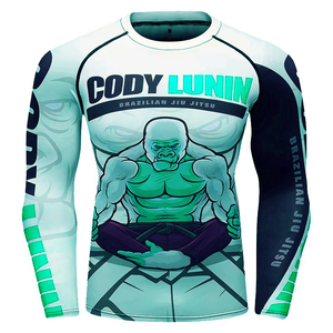 Camiseta Deportiva de Compresión Flexible para BJJ, Camiseta Deportiva Profesional Personalizada para Equipos, Camiseta de Entrenamiento Deportiva de Primera Calidad - Product Image 1