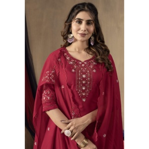 Ensemble élégant Kurti, pantalon et dupatta pour femmes - Product Image 3