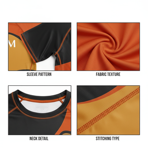 เสื้อแรชการ์ดแขนสั้นพิมพ์ลายดิจิตอลแบบกำหนดเองสำหรับผู้ชาย แห้งเร็ว ชุดกีฬาเรียบง่าย 10 ชิ้น ไม่มีขั้นจำกัด ชุดชั้นในกีฬา - Product Image 6