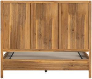 Cama tamaño Queen de color marrón claro con diseño tradicional Durable Lark Wood Estilo de madera maciza Specialties Company's Specialties - Product Image 3