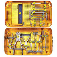 Kit d'instruments chirurgicaux orthopédiques de base pour plaque de fixation des membres inférieurs |   Approuvé CE, acier, manuel, Dentavex, usage vétérinaire