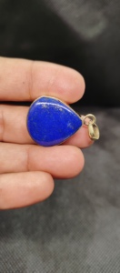 Natural Stone Geometric Pendant Necklace Quality Elegant Lapis Lazuli Bead Water Drop Necklace <b>for</b> Women <b>Couple</b> Jewelry Gift - Product Image 5