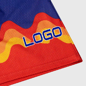 Custom logo Summer Quick Dry Men's Shorts Street Style Sublimated Swim Beach Shorts Double-<b>layer</b> Mesh Shorts with Drawstring - Product Image 5