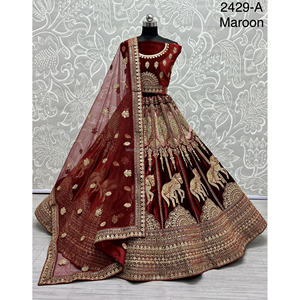 Nupcial Indio Desgaste Terciopelo Colecciones Para Novia Con Zarkhan Trabajo Por Fabzone - Product Image 1