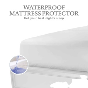 Protège-matelas en microfibre double queen size blanc housse de literie lavable pour la maison ou l'hôpital pour les locations à court terme - Product Image 6