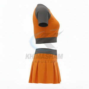Vente directe d'usine, uniforme de cheerleading pour femmes, sans manches, respirant, en polyester, personnalisé, de haute qualité, nouveau style, vêtements de sport - Product Image 4