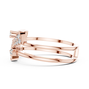 แหวนเพชรทรงกลมเจียระไนแบบ PRISM SPARK เพาะเลี้ยงในห้องปฏิบัติการ ตัวเรือนทองคำขาว 18K ชุบโรเดียม ประดับเพชรด้านข้าง สำหรับผู้หญิง สวมใส่ในโอกาสหมั้นหรือใช้ในชีวิตประจำวัน - Product Image 3