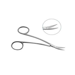 Tijeras de Disección Dobles Curvas y Afiladas (117.4mm) con Borde Serrado Simple Extra Afilado, Acero Inoxidable, Certificación CE, por Grip Surgical - Product Image 4