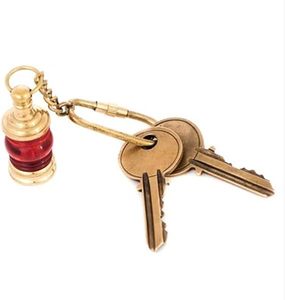 Brass Lantern Keychain Nautical Lantern <b>Key</b> chain Lamp Keyring <b>Key</b> <b>Tag</b> Gift - Product Image 3