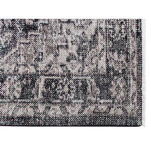 Tapis rectangulaire épais en peluche géométrique PET noué à la main, aspect antique traditionnel, résistant aux taches, avec envers en jute, pour salon - Product Image 2