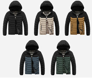 Vestes coupe-vent thermiques pour hommes, vêtements d'hiver, blouson rembourré pour hommes, veste décontractée en coton épaisse et chaude pour hommes, parkas à capuche - Product Image 6