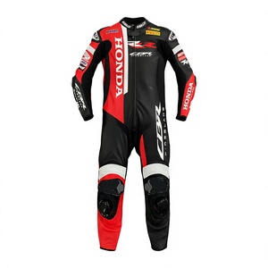 Traje de Carreras de Motocicleta Zonda GSXR de Cuero Vacuno/Canguro, Mono de Una Pieza, Protector OEM CE para Motociclistas - Product Image 1