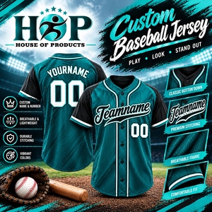 Maillots de baseball personnalisés pour équipes, impression de logo sur mesure, vente en gros, maillots de softball à manches courtes boutonnés pour hommes - Product Image 6