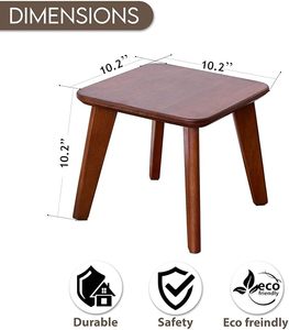 Premium Wooden <b>Step</b> <b>Stool</b> for Adults – Non-Slip Multi-Purpose <b>Stool</b> for Bedroom, Kitchen, Plant Stand & Shoe Changing - Product Image 2
